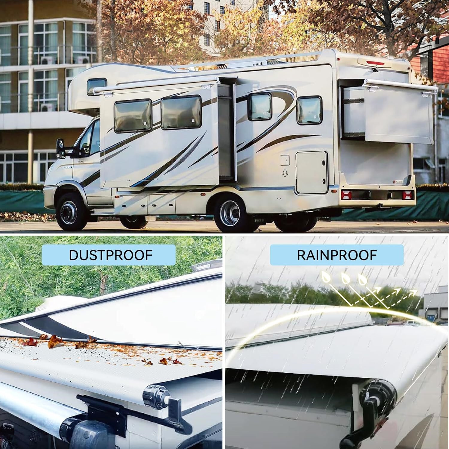 RV Slide out Topper Awning Fabric Cover Replacement for Camper Trailer Motorhome