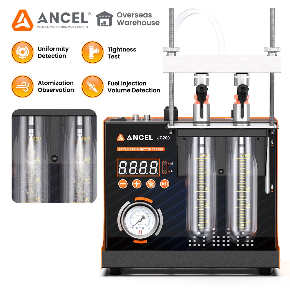 ANCEL JC200 Automotive Fuel Injector Cleaner Tester Injector Cleaning Machine