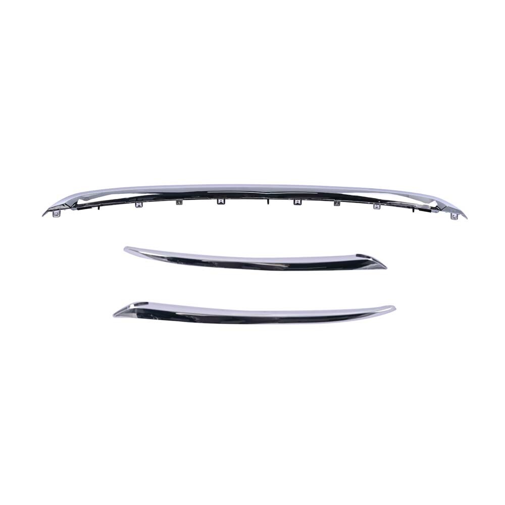 Bumper Trim Set For 2013-16 Nissan Pathfinder Front Left Right Lower Chrome