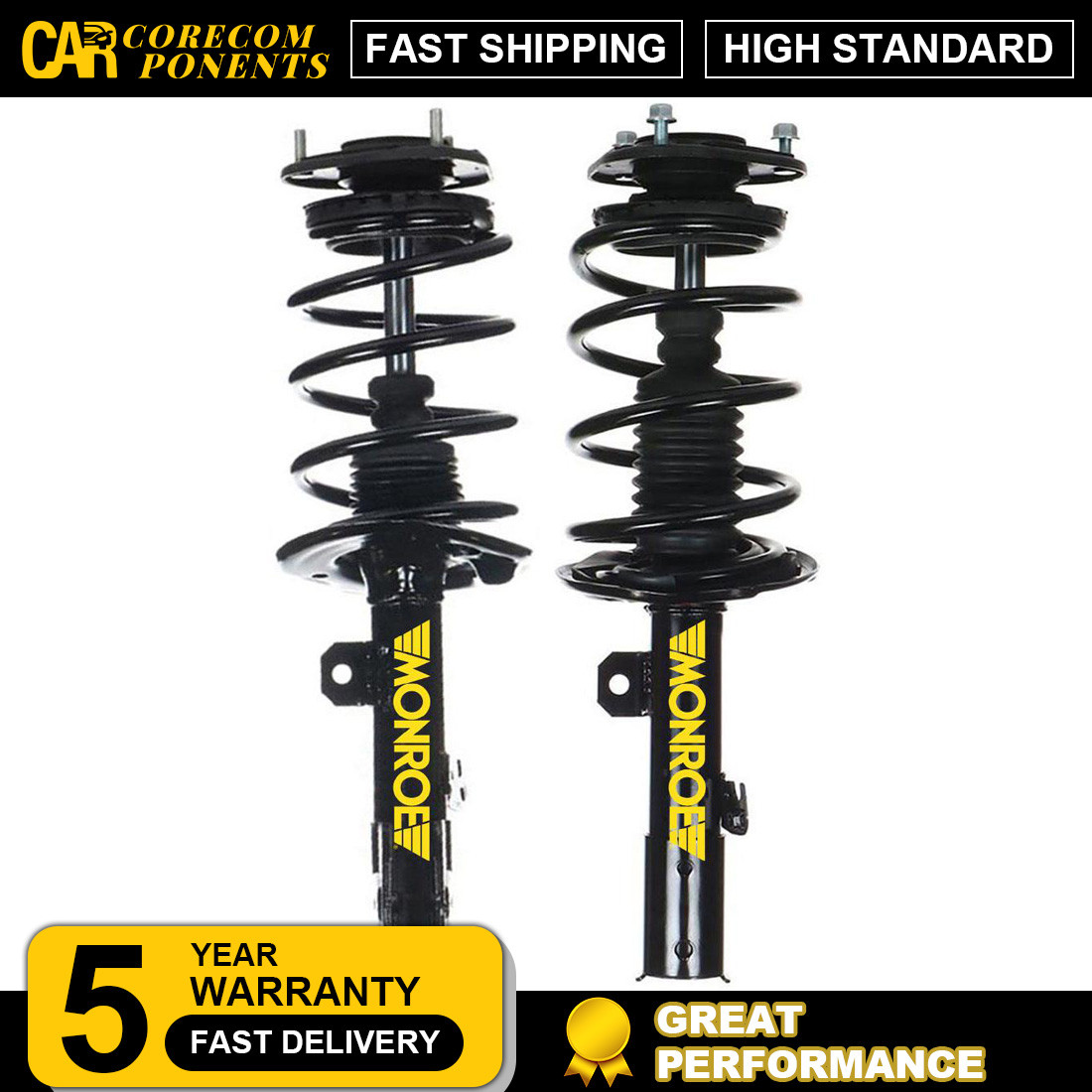 Monroe OE Front Struts For 2014-2019 Toyota Corolla 1.8L Lifetime Warranty