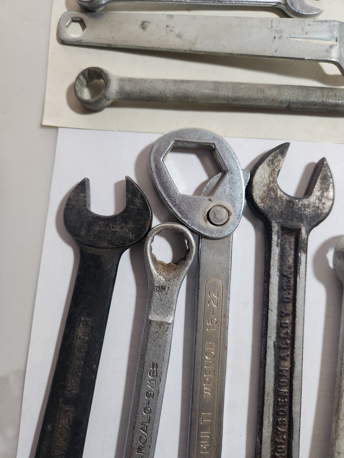 Mixed Lot Of 18 Wrenches Assorted Styles And Sizes Open End Box End