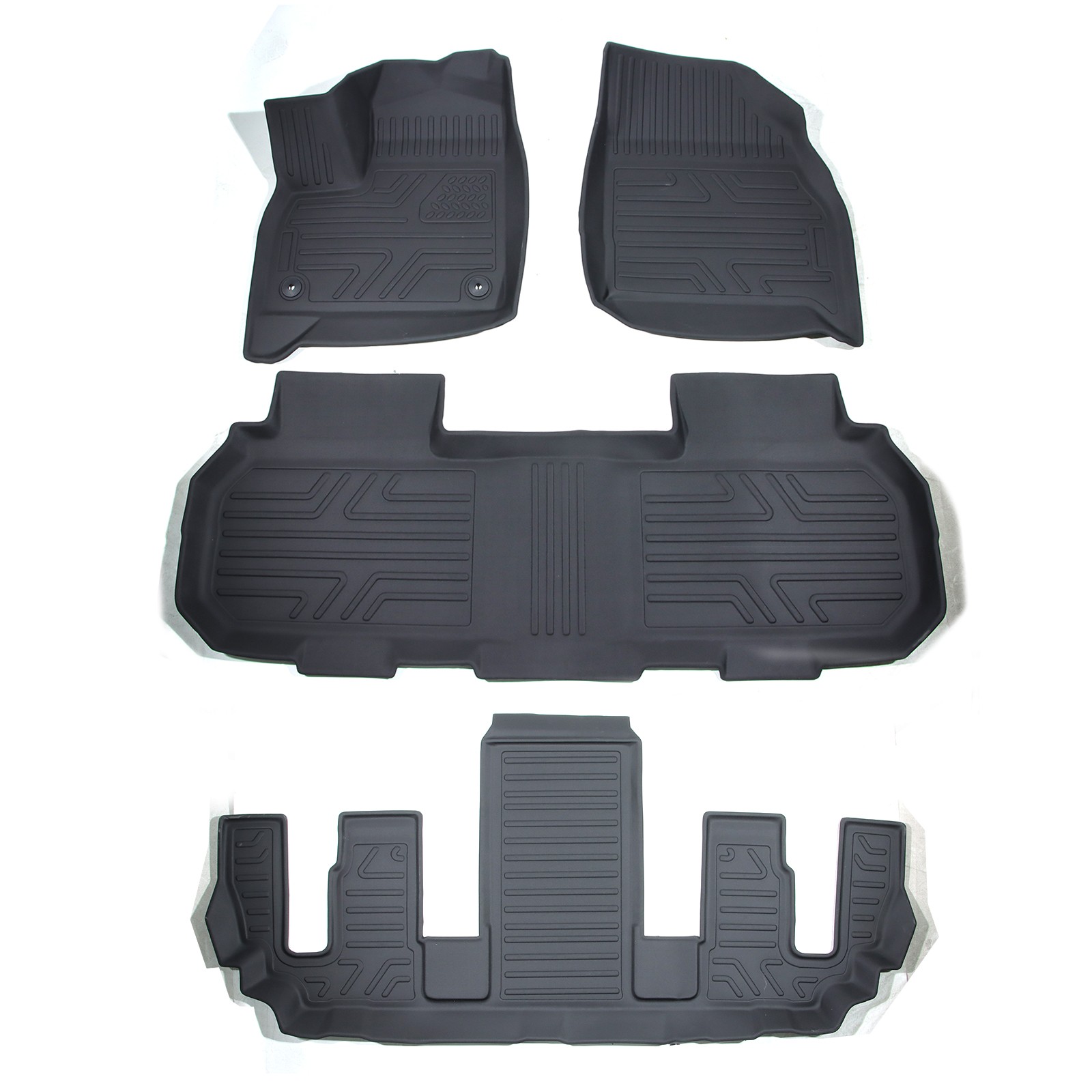 4 pack Floor Mats Liner For 2024-2026 Chevy Traverse 7 Seats TPE Rubber