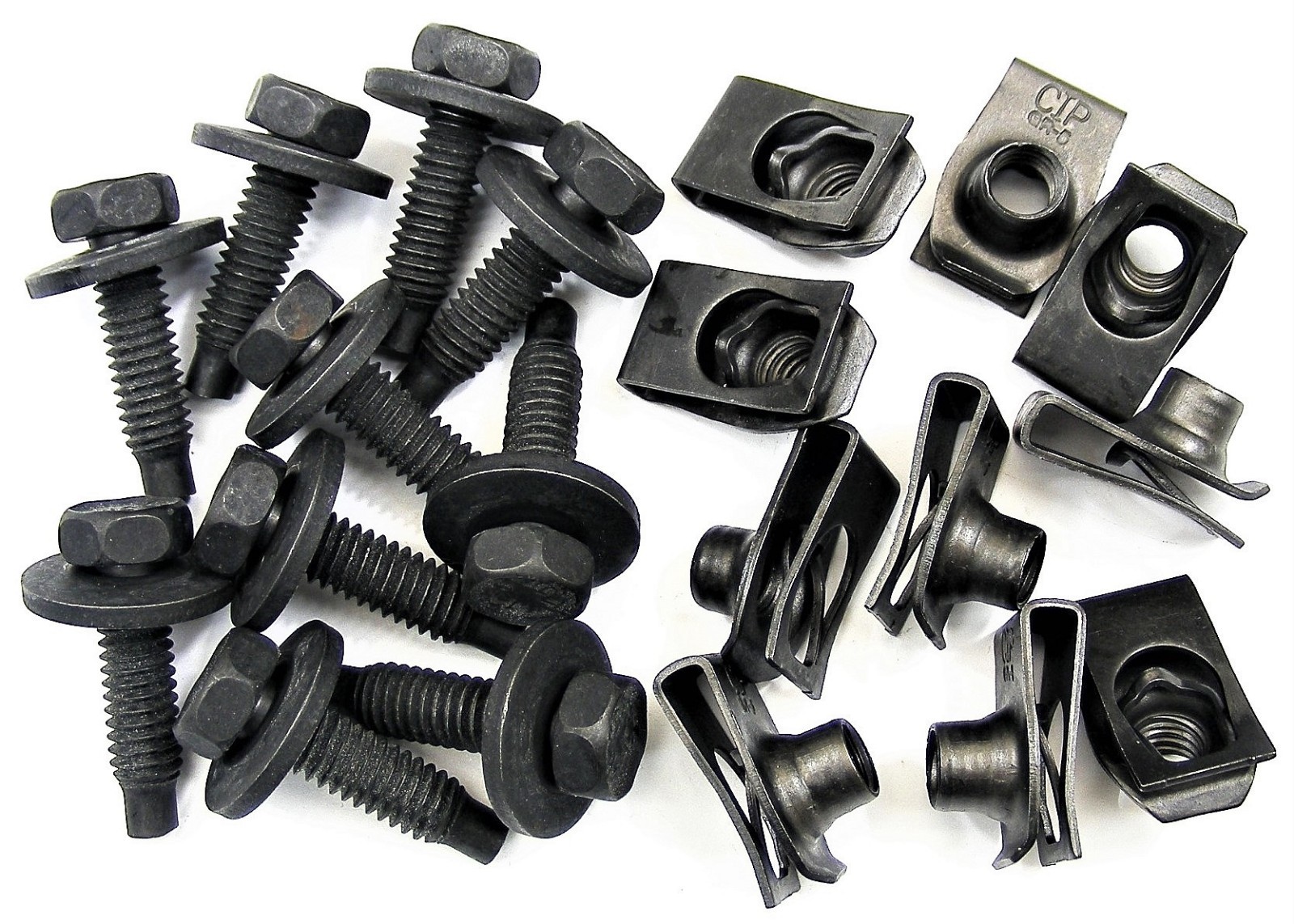 For Jeep Body Bolts & U-nut Clips- 5/16-18 x 1-3/16″ Long- 20pcs (10ea)- #375