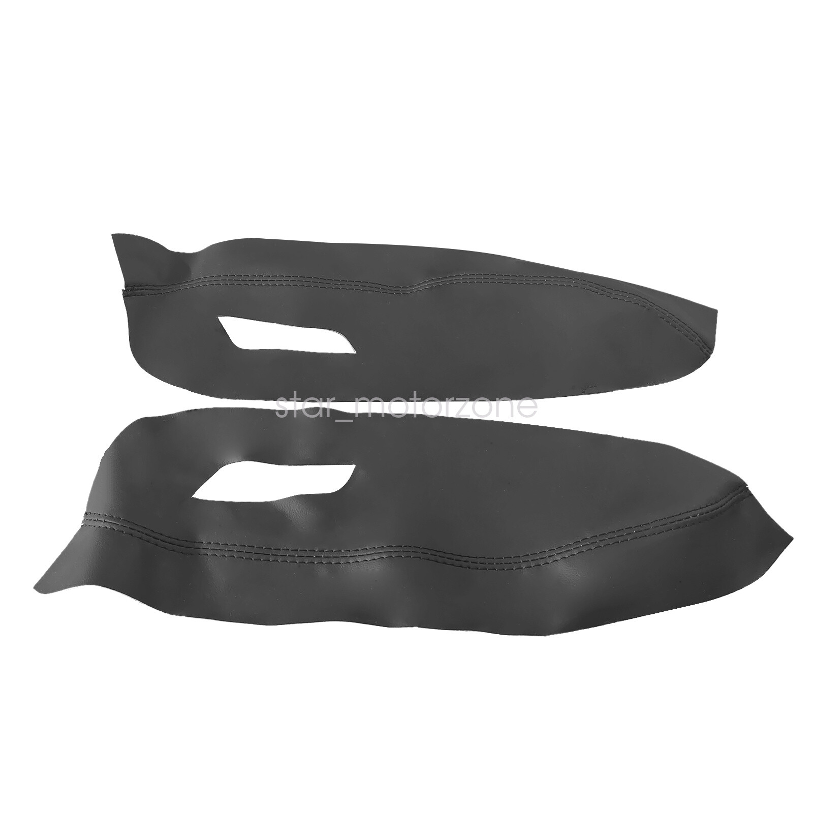 Microfiber Leather Armrest Door Panel Cover Black Fits For 13-19 Nissan Sentra