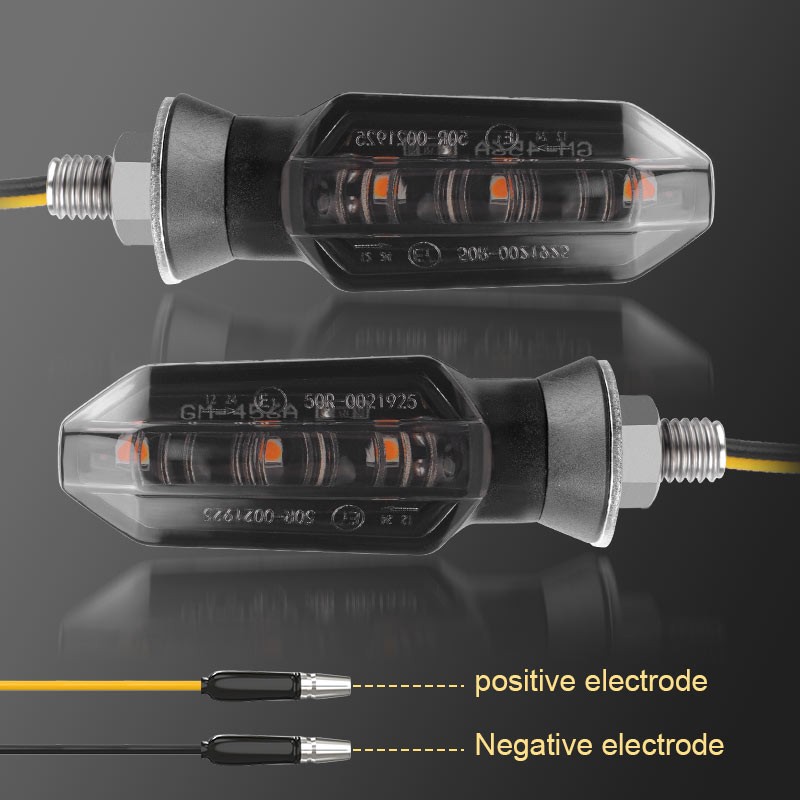 4x Motorcycle LED Turn Signal Blinker Lights Indicator Amber For Honda Yamaha