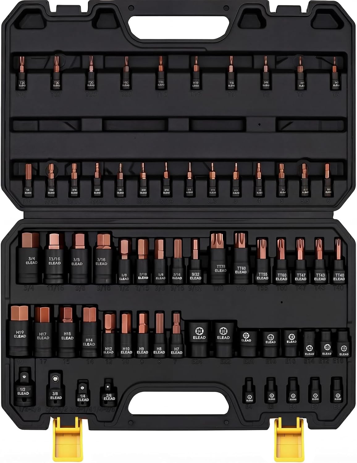 66-Piece Torx Bit & Hex Socket Set: Premium CR-V & S2 Alloy Full Size