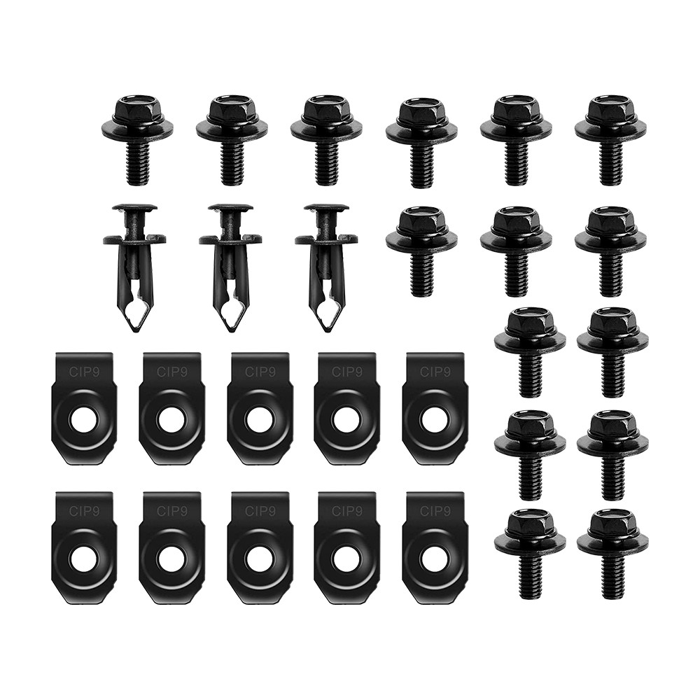 Engine Splash Shield Guard Bumper Hardware Kit Body Bolt Screw Clip Rivet U-nut
