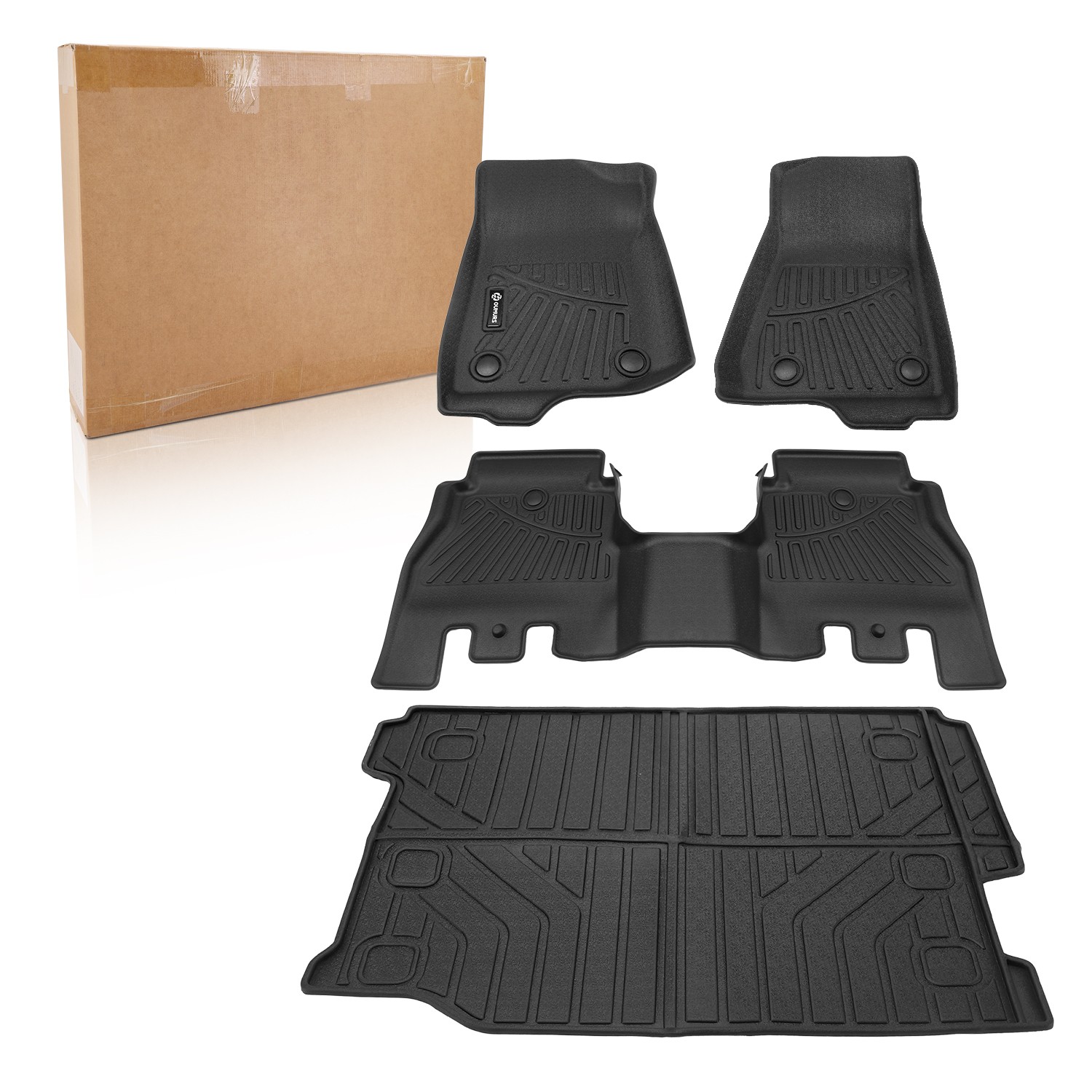 4Pcs Floor Mats & Cargo Liners for 2018-2026 Jeep Wrangler JL Unlimited 4-Door