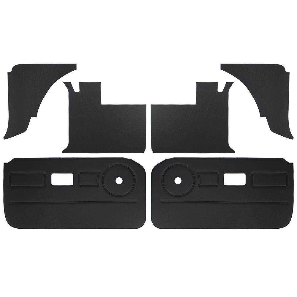 New 6 Piece Interior Panel Set w Door Panels MGB GT 1970-75 Black Made UK TK120