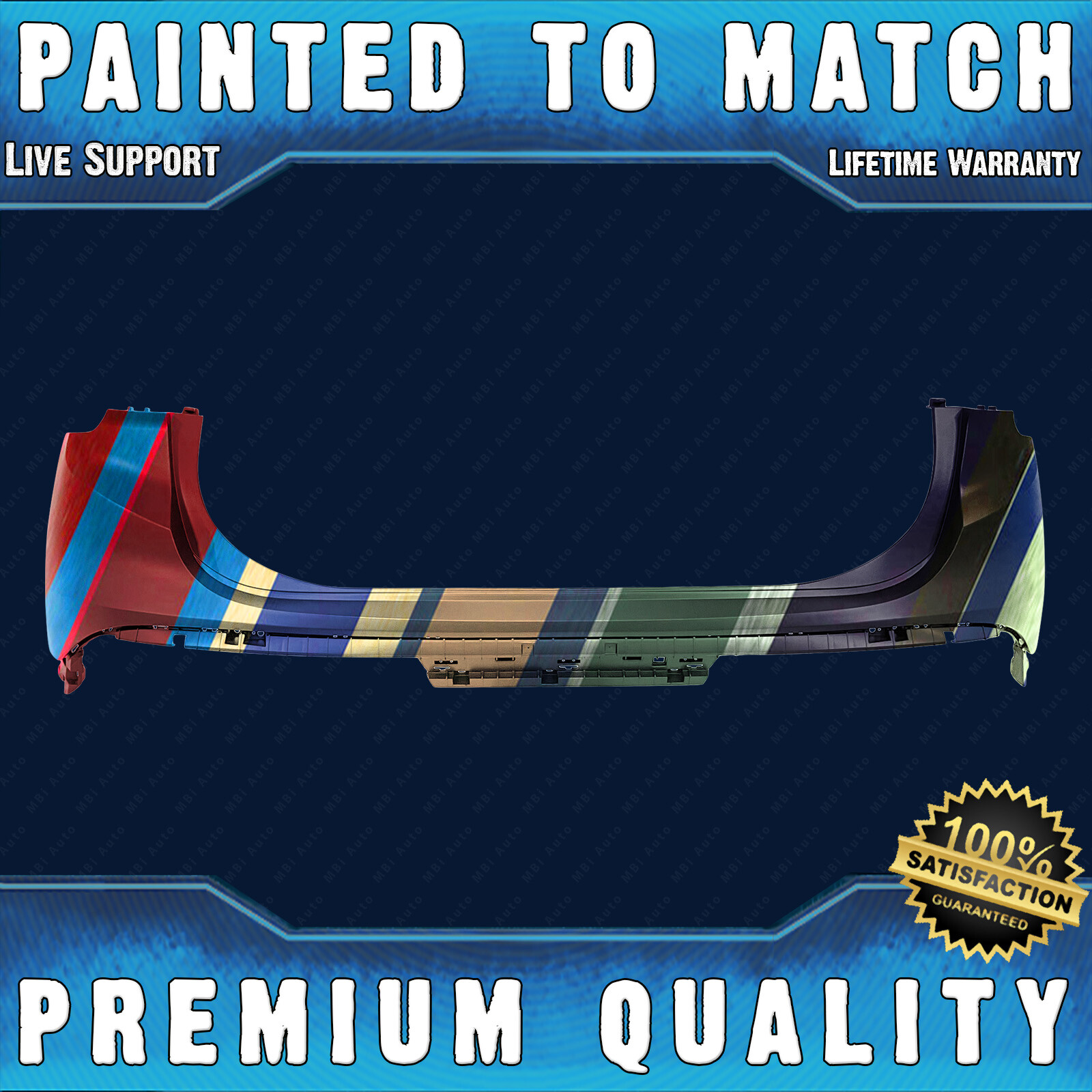 NEW Painted To Match Rear Bumper Cover Fascia for 2021-2023 Hyundai Santa Fe
