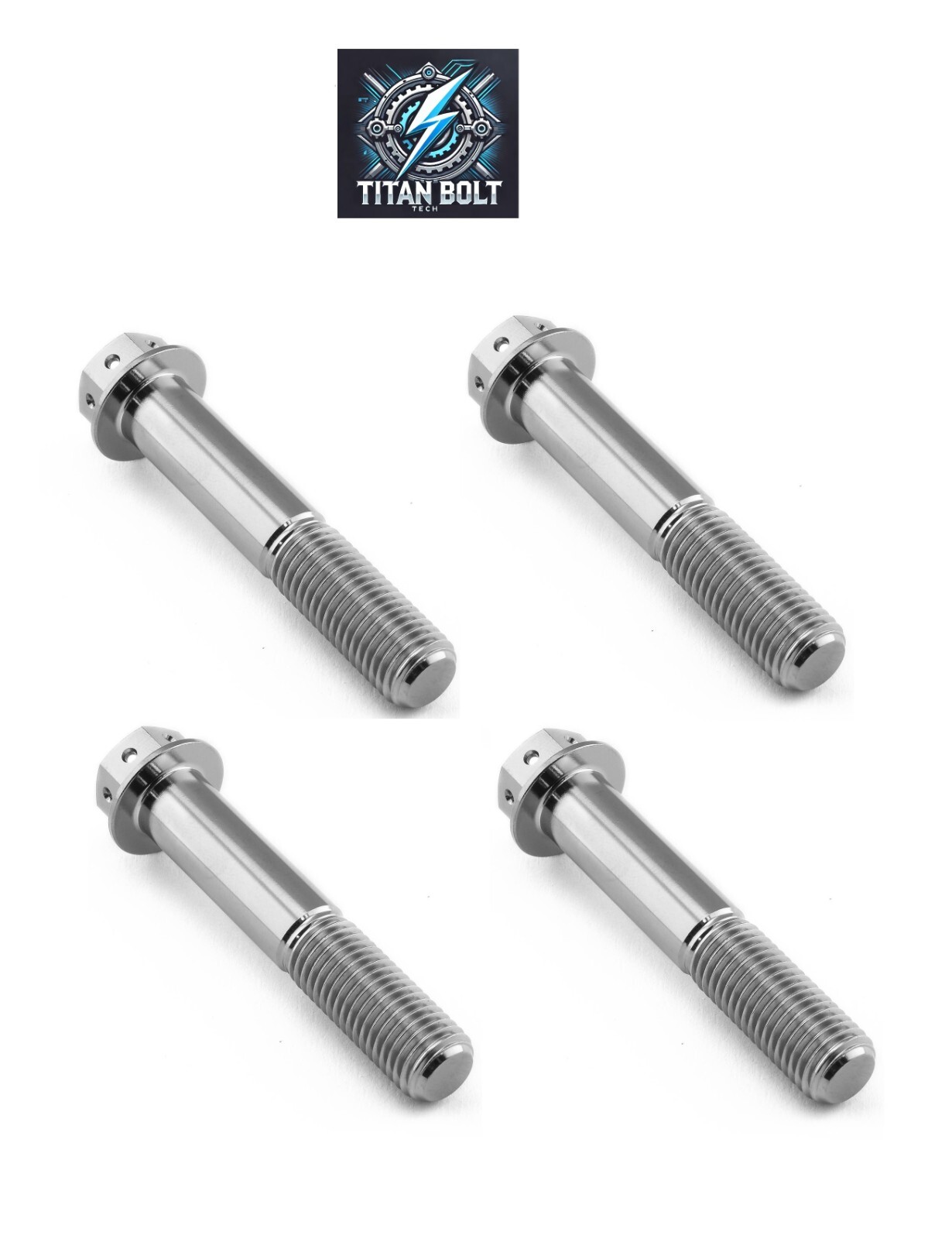 4 Titanium Front Caliper Race Bolts Kawasaki ZX10R 2016 2023 H2 ZX14 M10x60mm