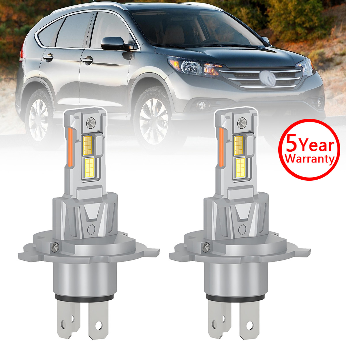 2× LED Headlight Bulbs 6500K 12000lm White Hi-Lo Beam For Honda CR-V CRV 07-14