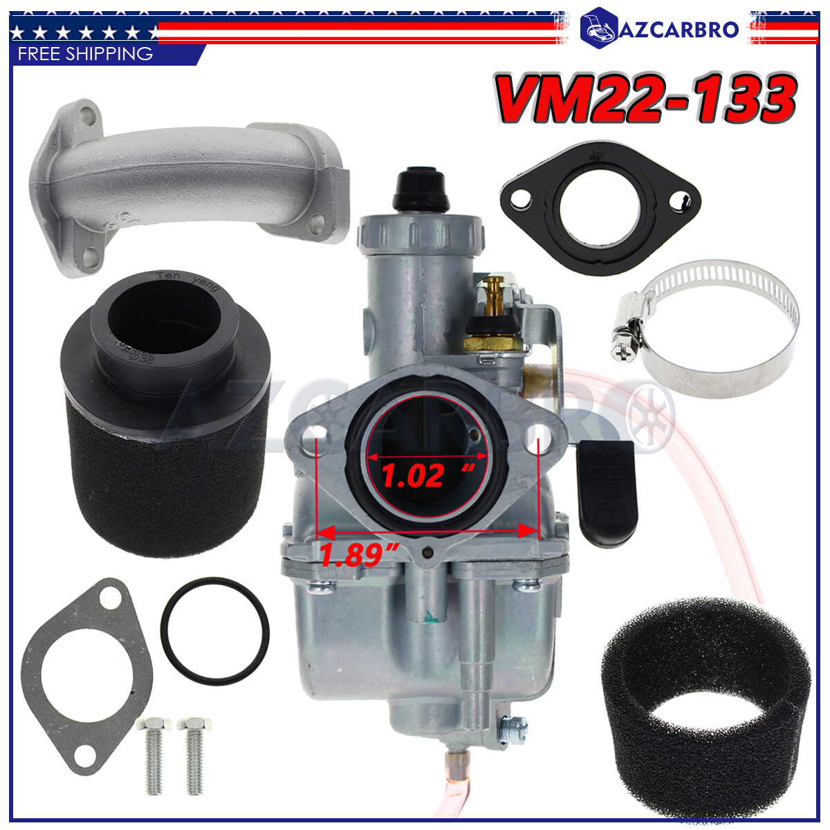 Carburetor For 22mm VM Series Universal Round Slide VM22-133 Fast ship USA
