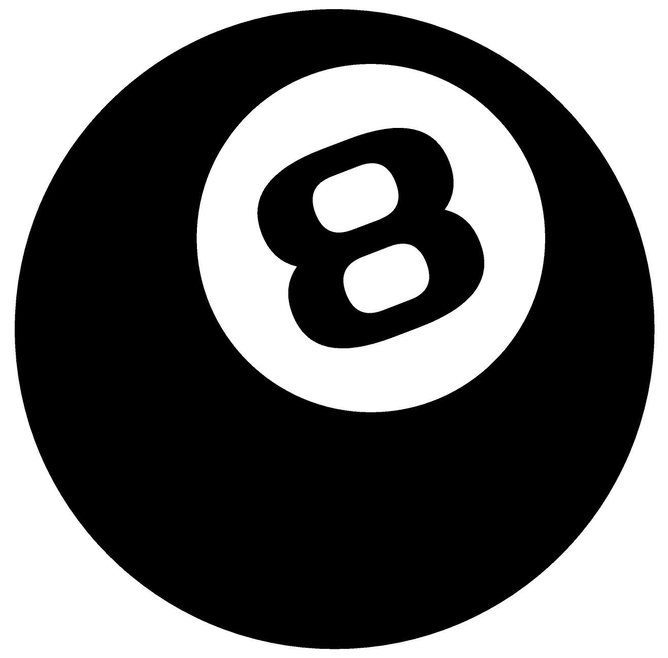8 Ball Billiard Pool No Background Vinyl Decal Multiple Colors and Sizes