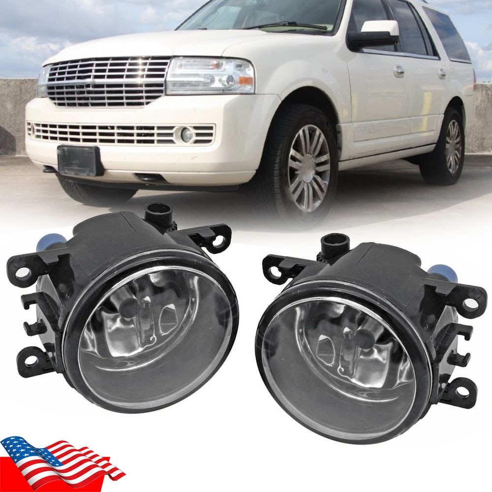 For Lincoln Navigator 2007 208-2015 Clear Lens Pair Front Bumper Fog Light Lamps