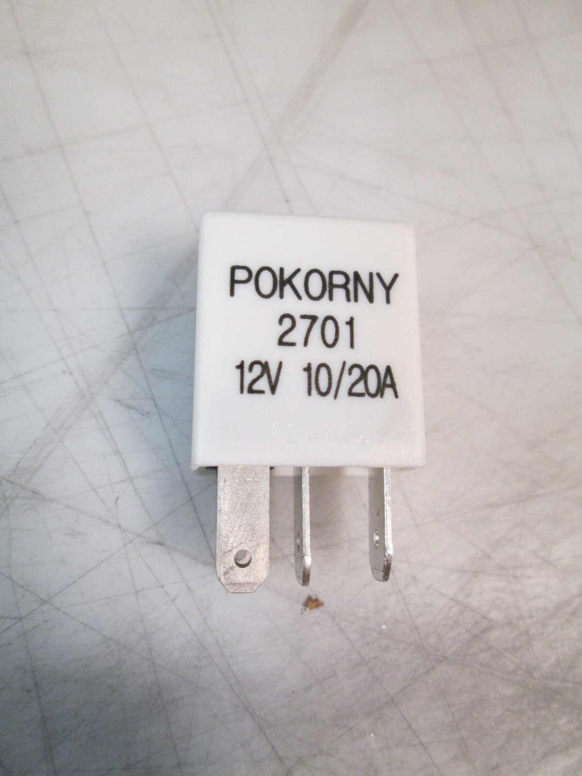 12 VOLT 12V 10/20A PLUG IN MICRO RELAY SPDT RESISTOR POKORNY 2701 MADE IN USA