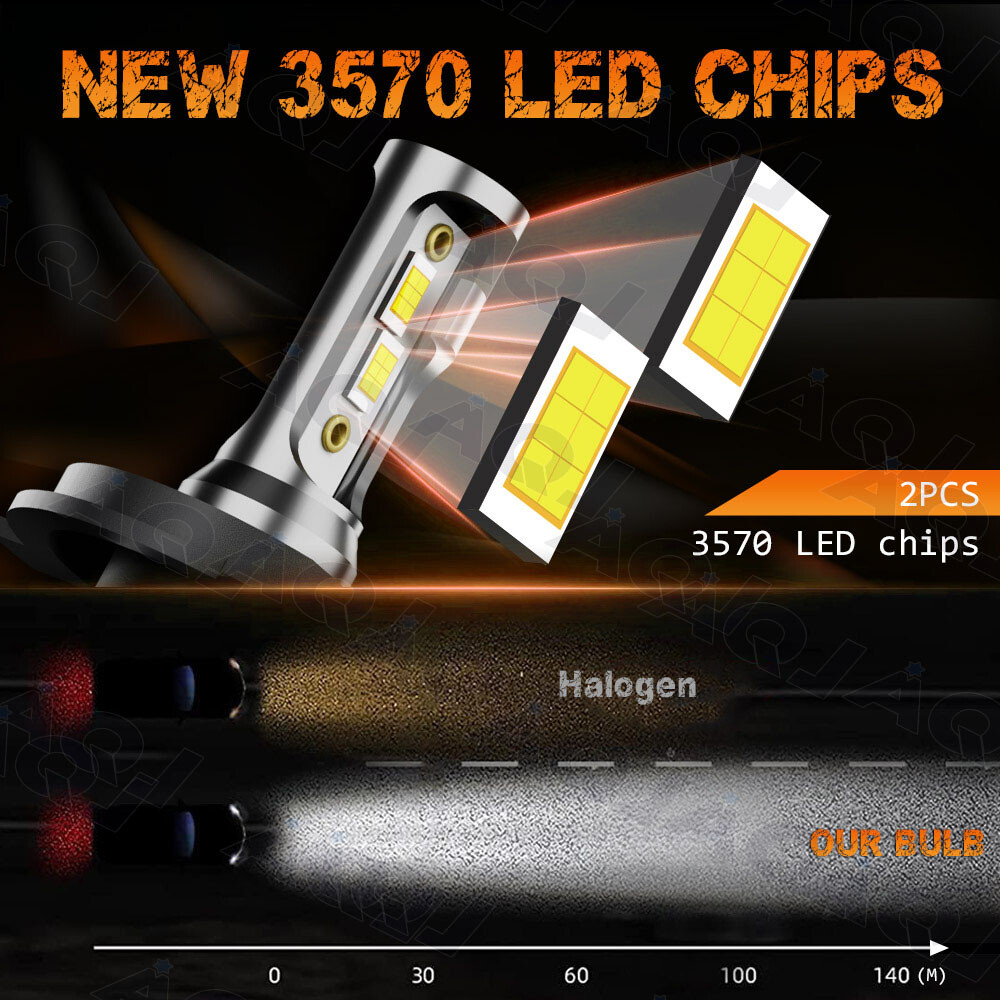 For Nissan Versa 1.6 SV S Sedan 2007-2021 H4/9003 LED Headlights High Low Bulbs