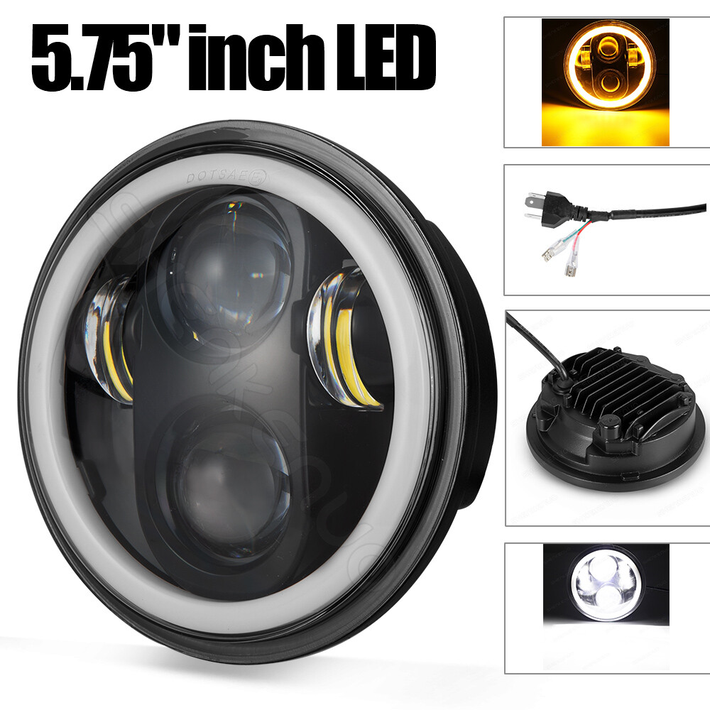 5.75” 5-3/4 inch LED Hi/Lo Beam Headlight for Honda Rebel 250 450 Shadow 1100