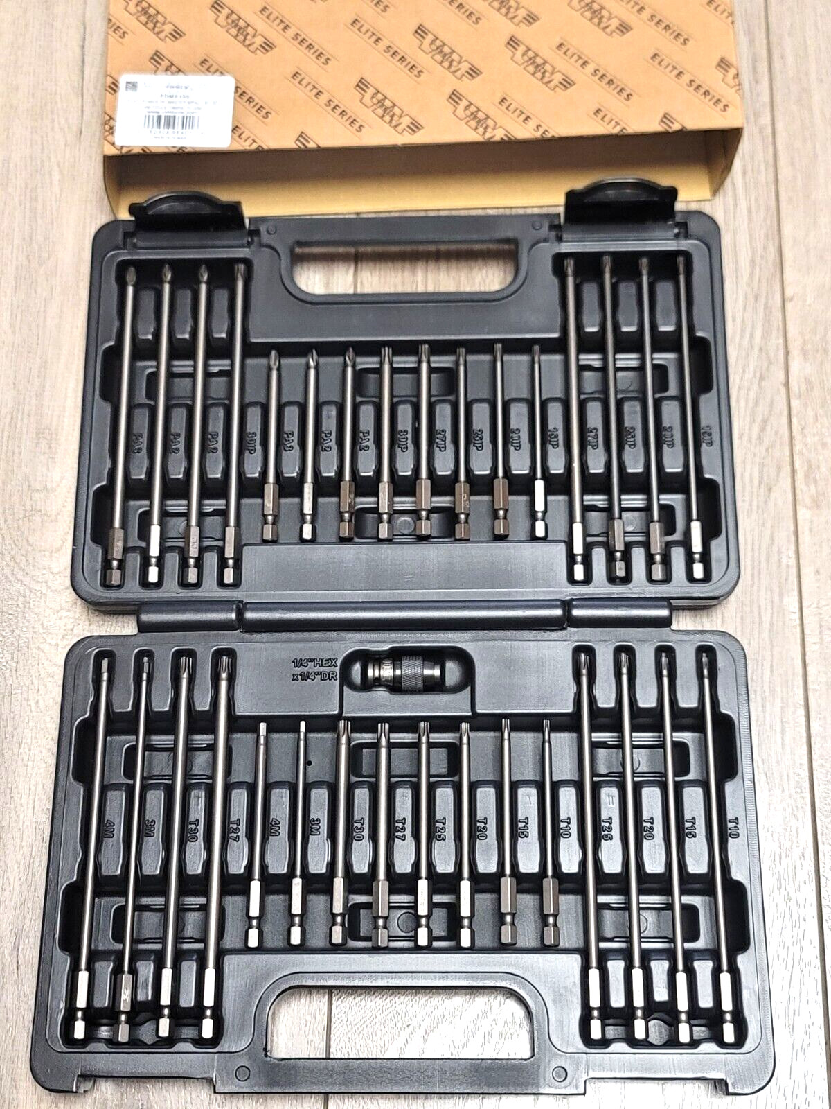 VIM Tools 33pc 1/4″ Hex Power Drive Master Impact Bit Set #PDMS100