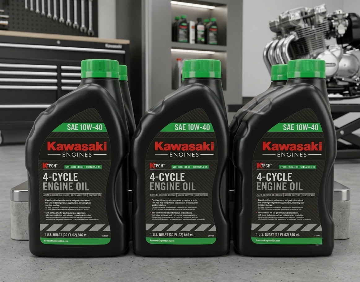 Kawasaki 6PK Genuine OEM 10W40 Motor Oil Quart 4-Cycle K-Tech 99969-6296