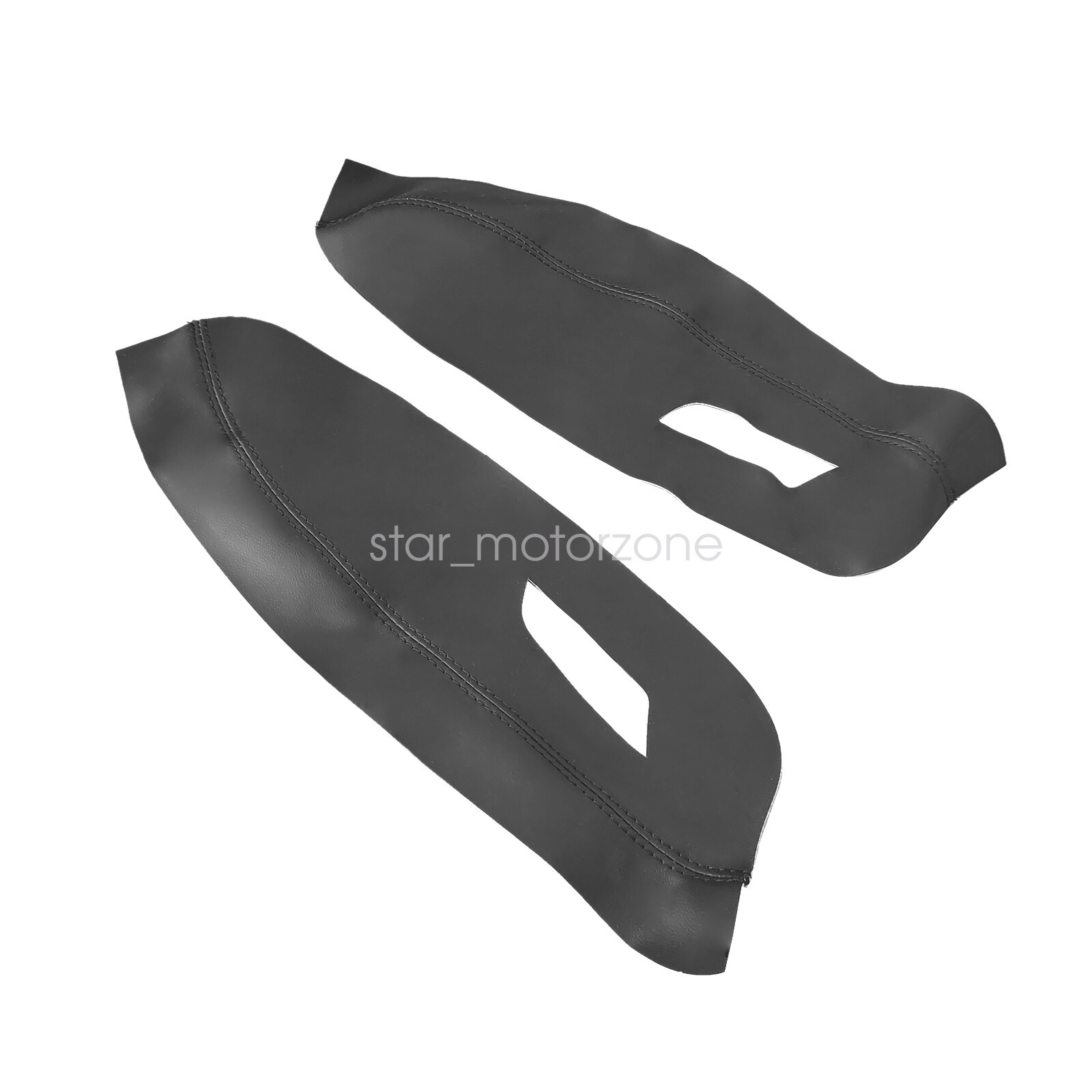 Microfiber Leather Armrest Door Panel Cover Black Fits For 13-19 Nissan Sentra