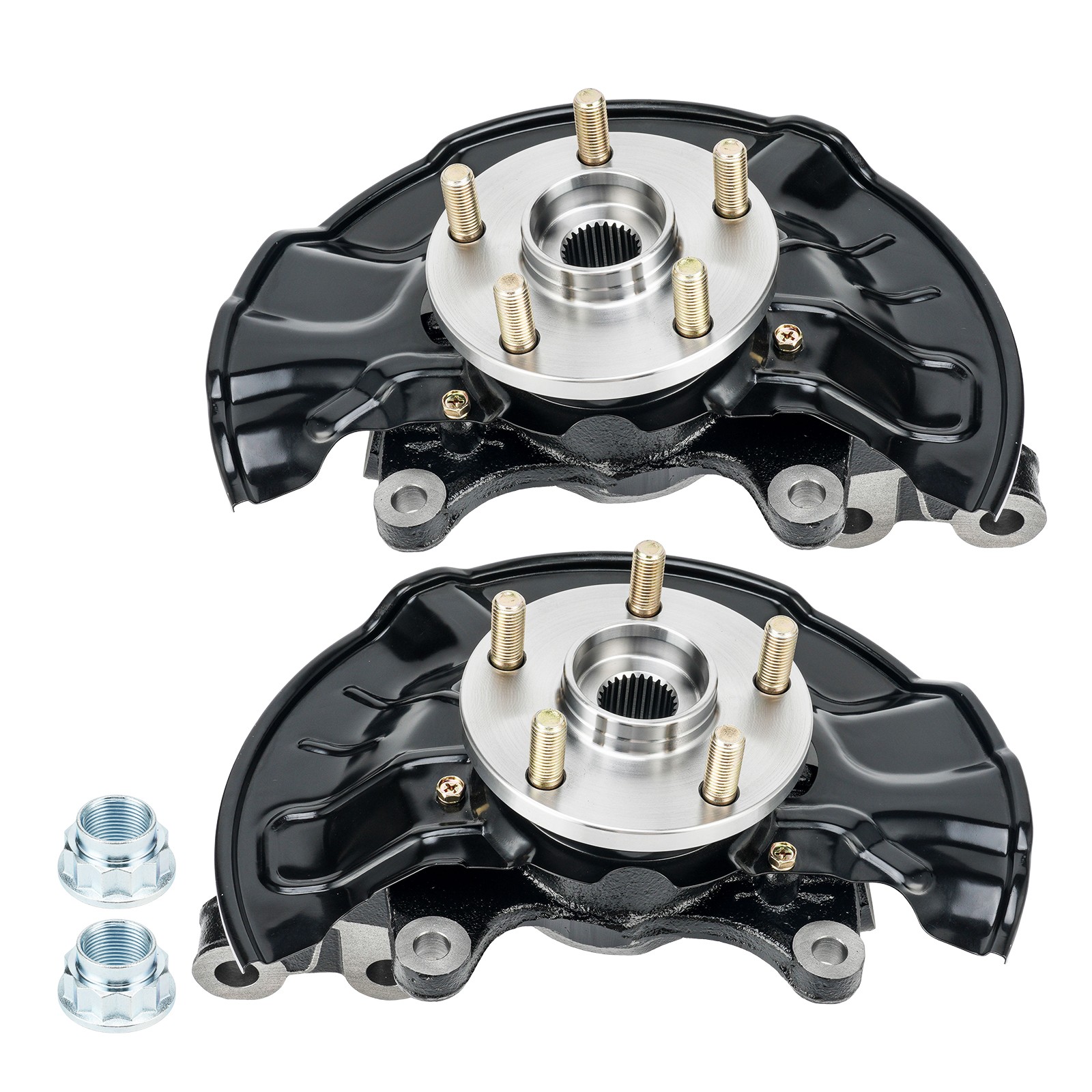 Front Steering Knuckles & Wheel Hub Bearings for 2009-2018 Toyota Corolla Matrix