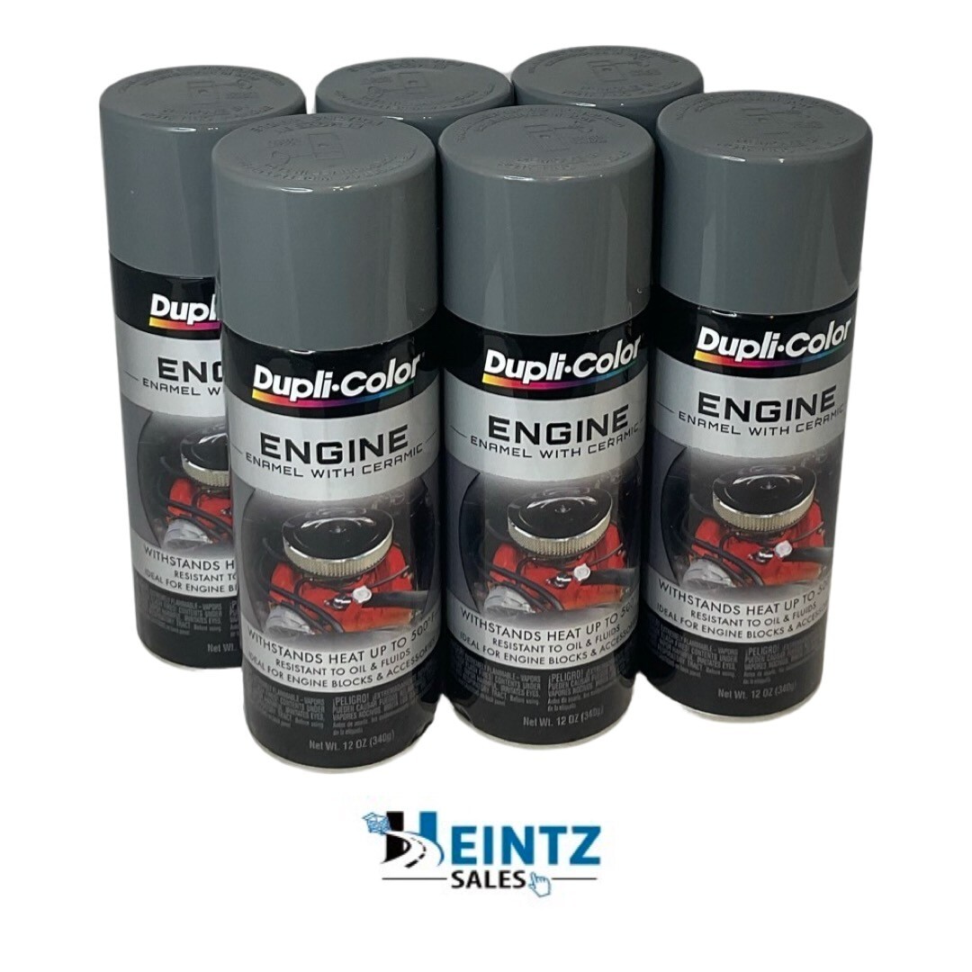 Duplicolor DE1611 – 6 Pack New Ford Gray Engine Enamel Paint with Ceramic – 12oz