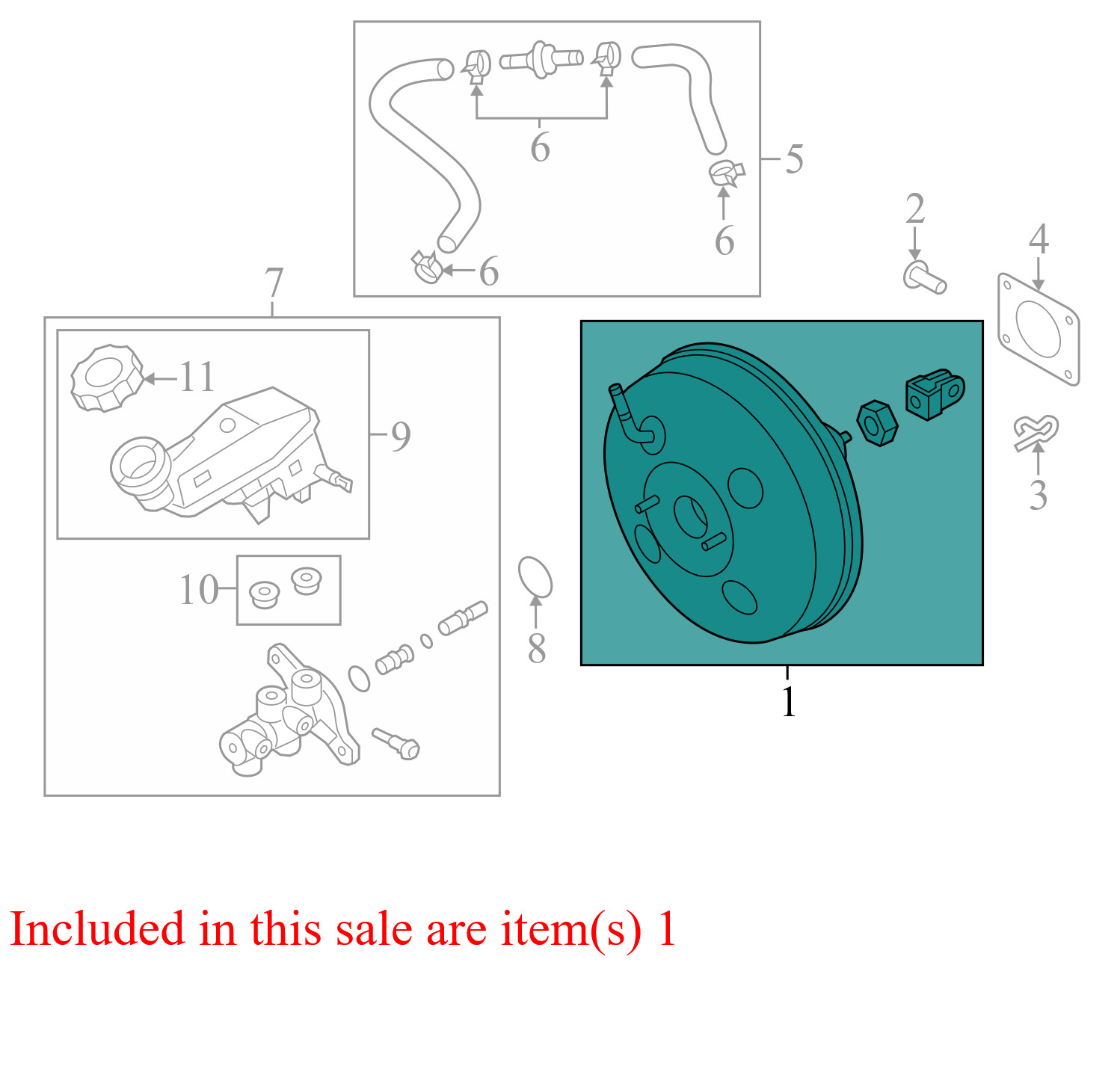 2012-2017 Kia Rio Brake Booster Cylinder Reservoir Assembly OEM W45 / KA0B 0469