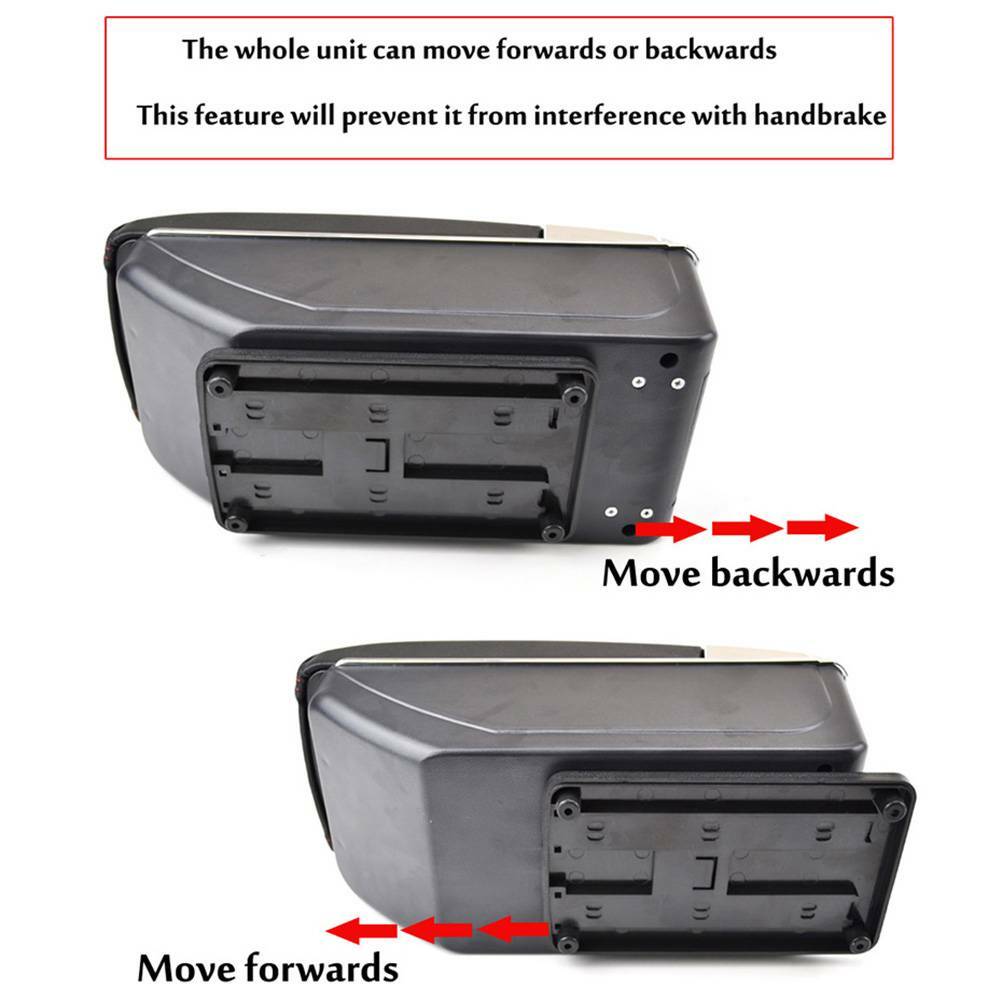 Universal Car Armrest Sliding Duel Center Content Storage Box Arm Rest Part USA