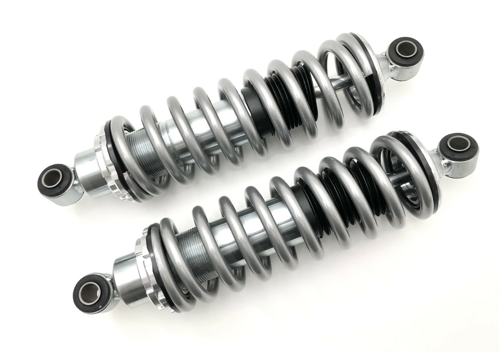 Coil Over Shocks Adjustable 350 # Lbs Coil Springs Street Rod Rear Front Silver