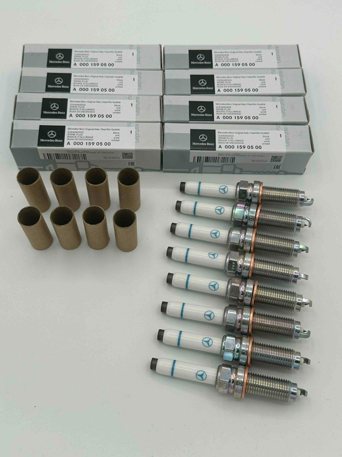 x8 Mercedes-Benz A0001590500 OEM Spark Plug M176 M177 M260 M264 AMG SILZKFR8F7S