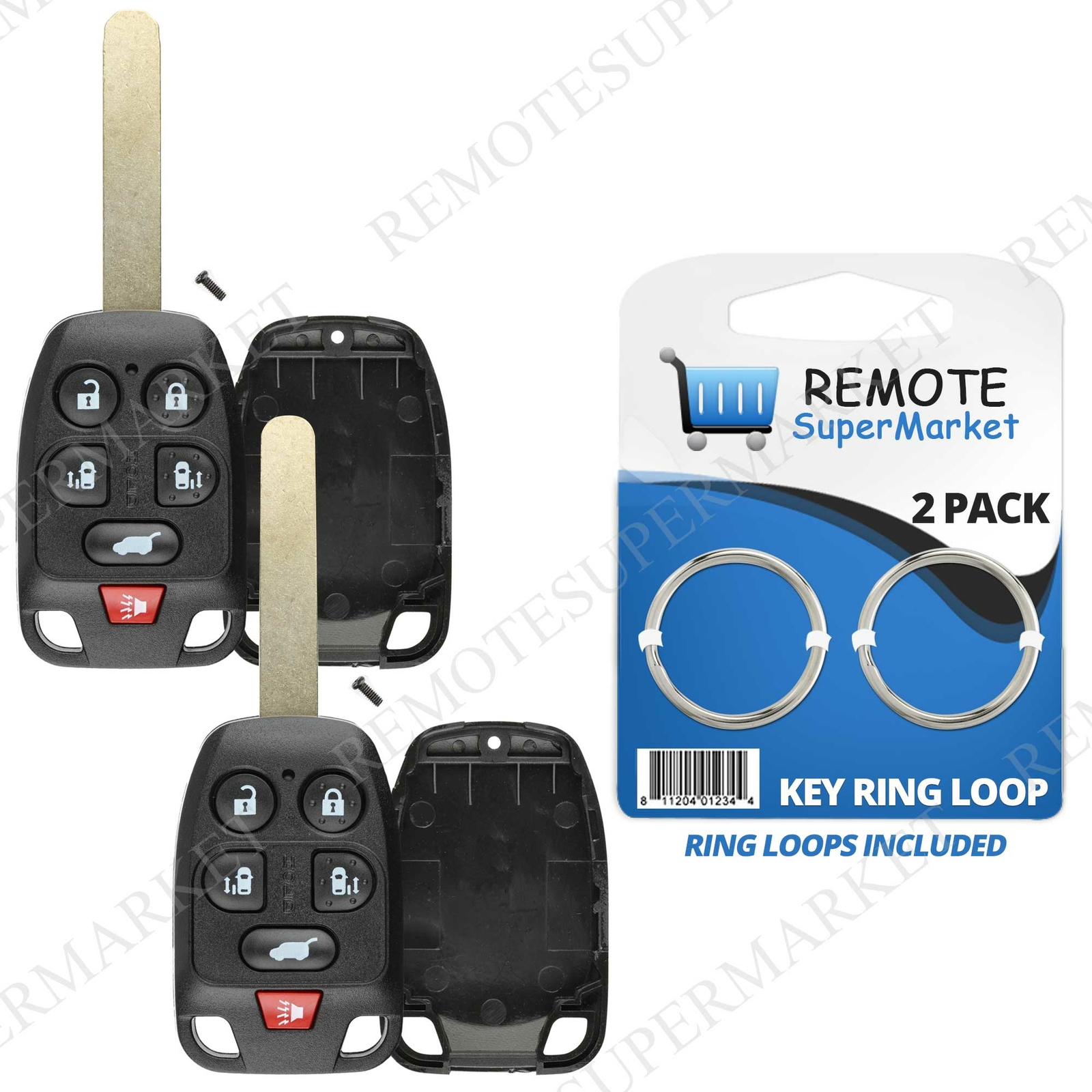 2 Replacement for 2011 2012 2013 Honda Odyssey Remote Car Key Fob Shell Case 6B