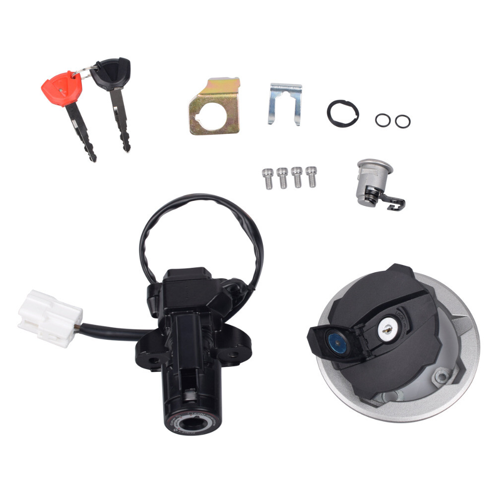 Ignition Switch Lock Fuel Gas Cap Key Set For Kawasaki Ninja 400 Z400 2018-2023