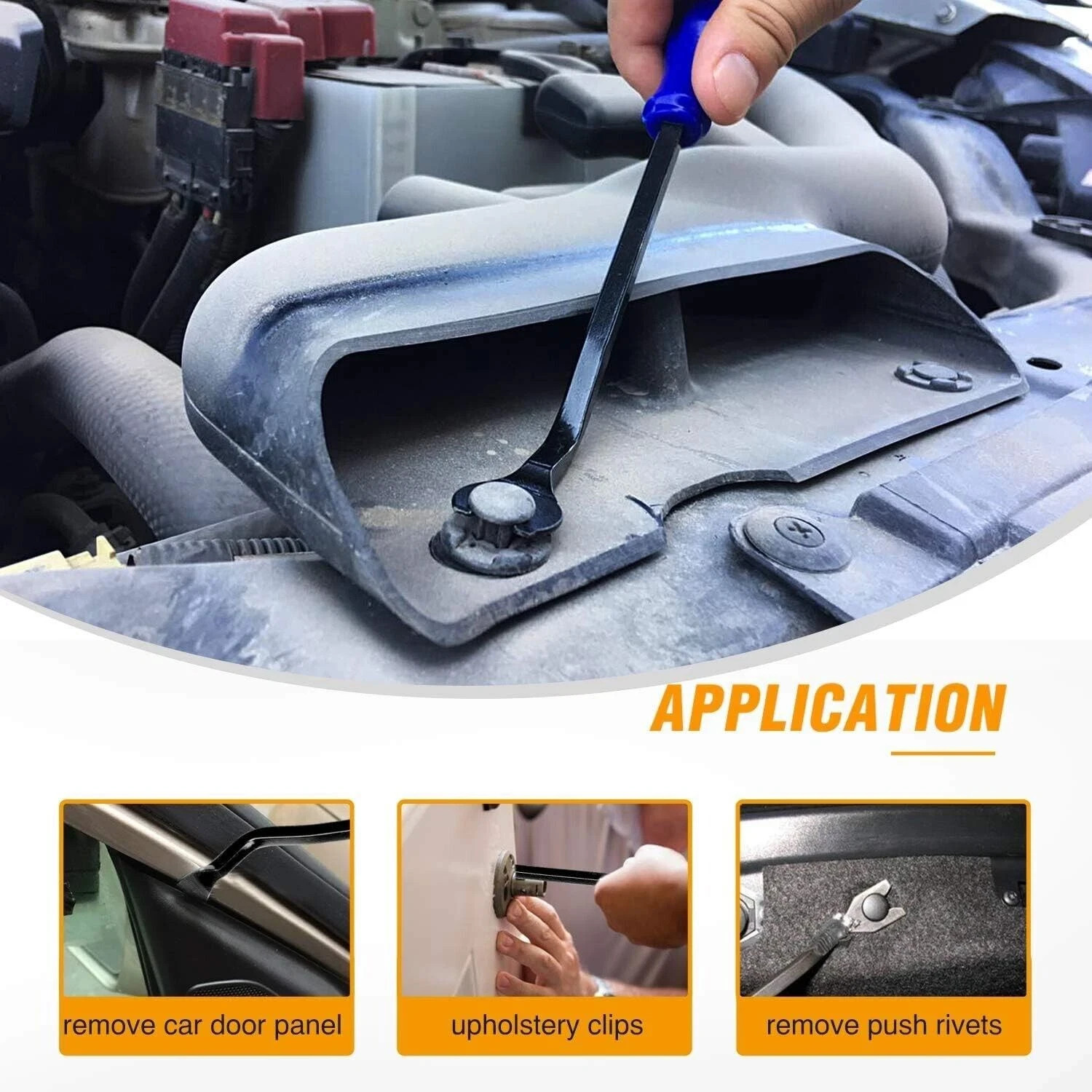 7Pcs Auto Clip Pliers Set and Fastener Remover, Car Trim Rivet Removal Pry Tool