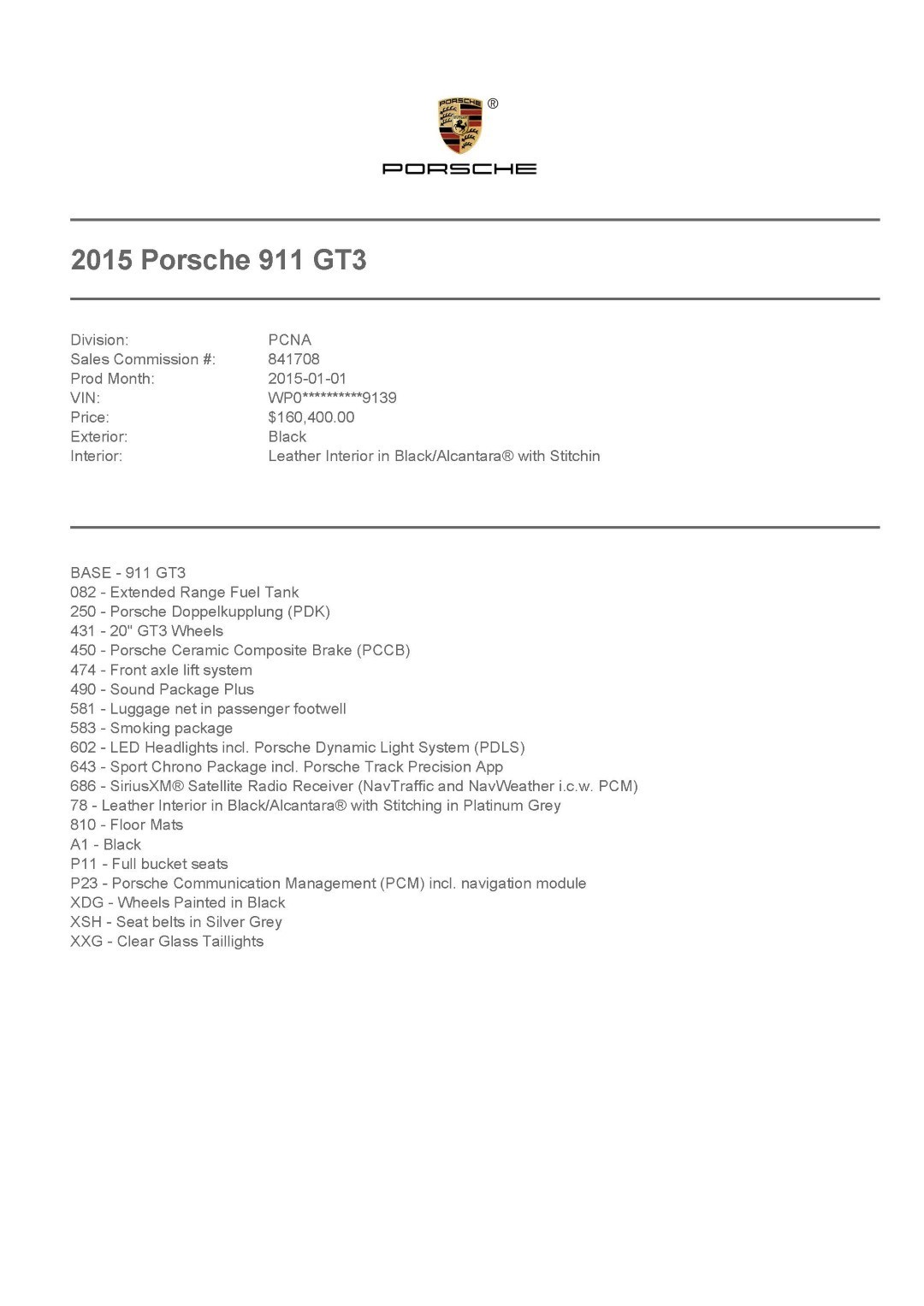 2015 Porsche 911 GT3