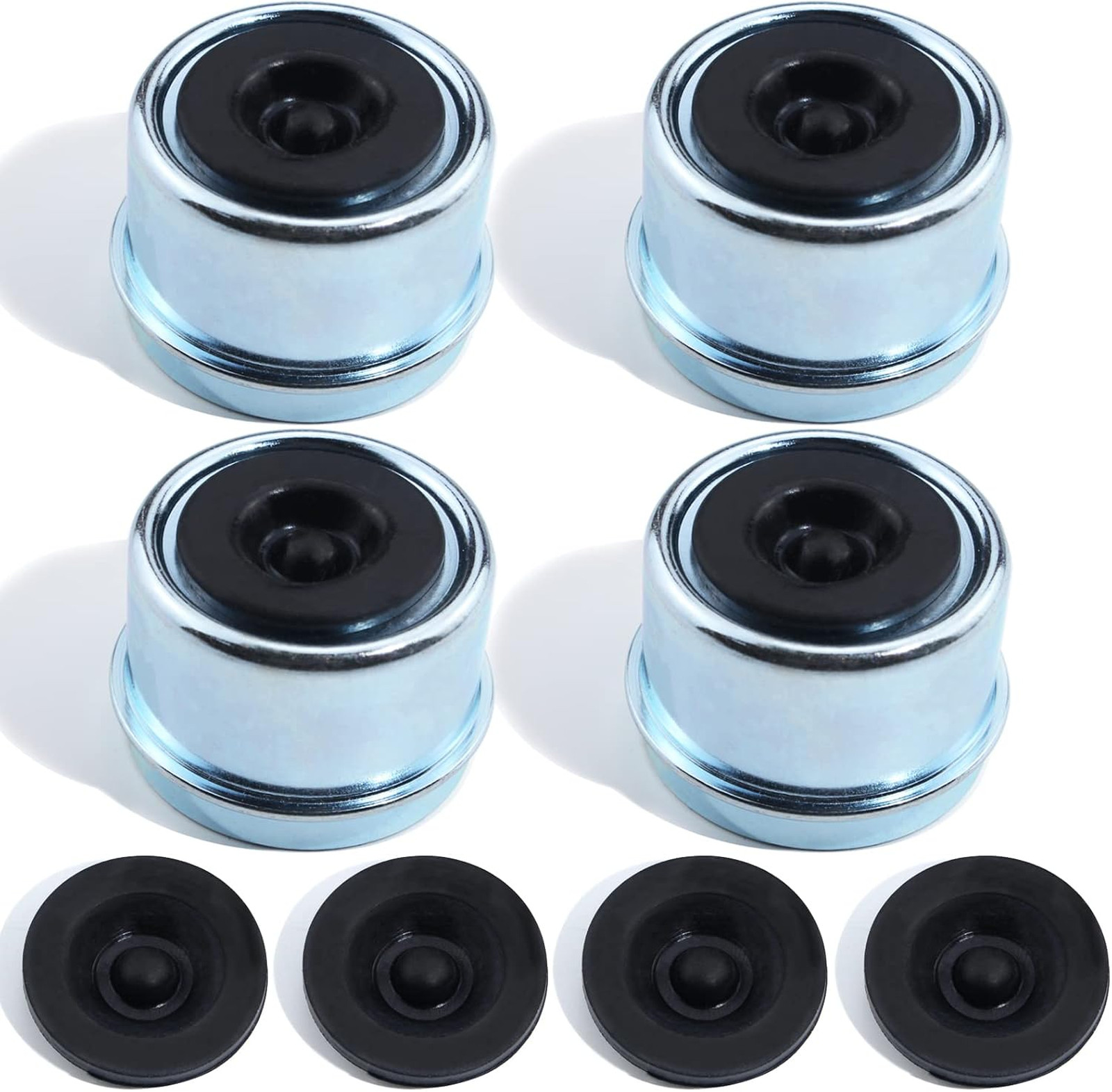 Trailer Hub Cap 1.98 Inch Dust Cover for 2000 to 3500 Pound Axles, Steel, Grease