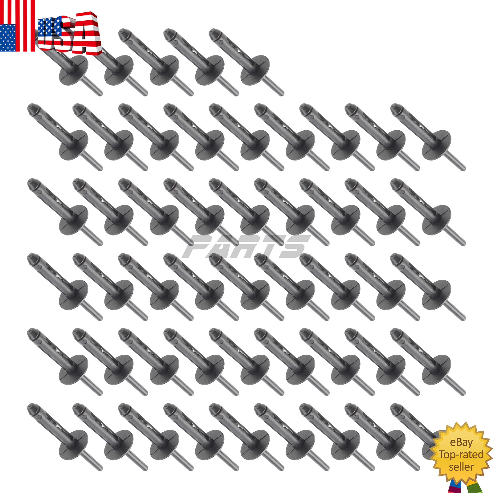 50 Nylon Blind Rivets Auveco 13750 For GM-14063981 Ford-N803043-S Chry-6500911