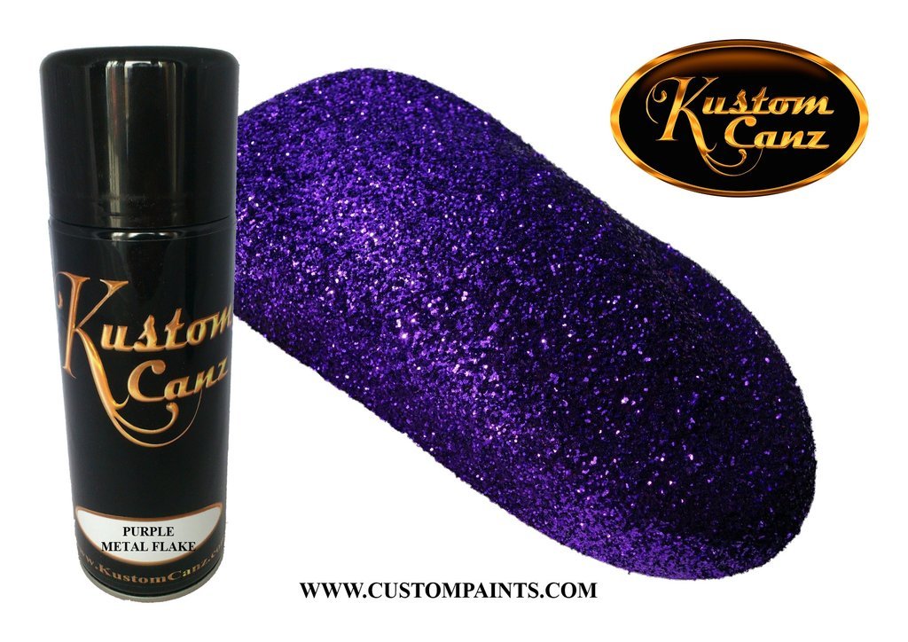 Kustom Canz 12oz Aerosol Can PURPLE METAL FLAKE SMALL (004 HEX) Custom, HOK,