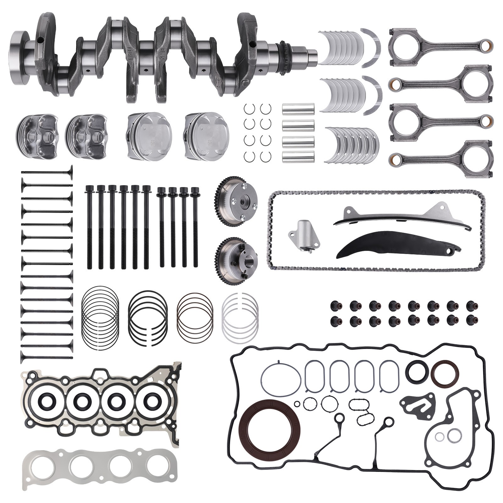1.8L Engine Overhaul Kit for Kia Forte 2013-2016 G4NB Crankshaft Bearings