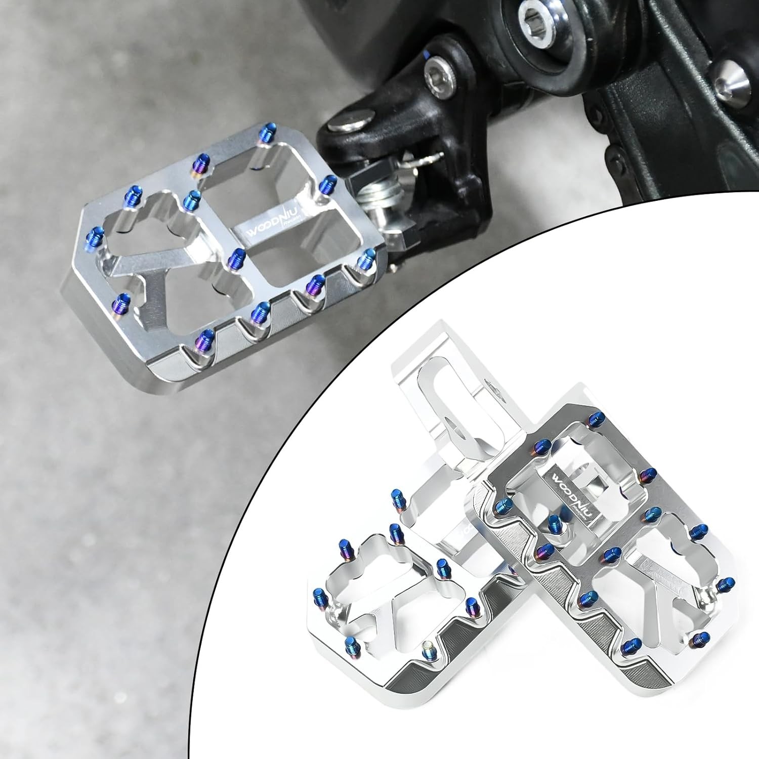 CNC Aluminum Alloy Foot Peg Pedal For Surron Ultra Bee Dirt Bike Non-slip Spikes