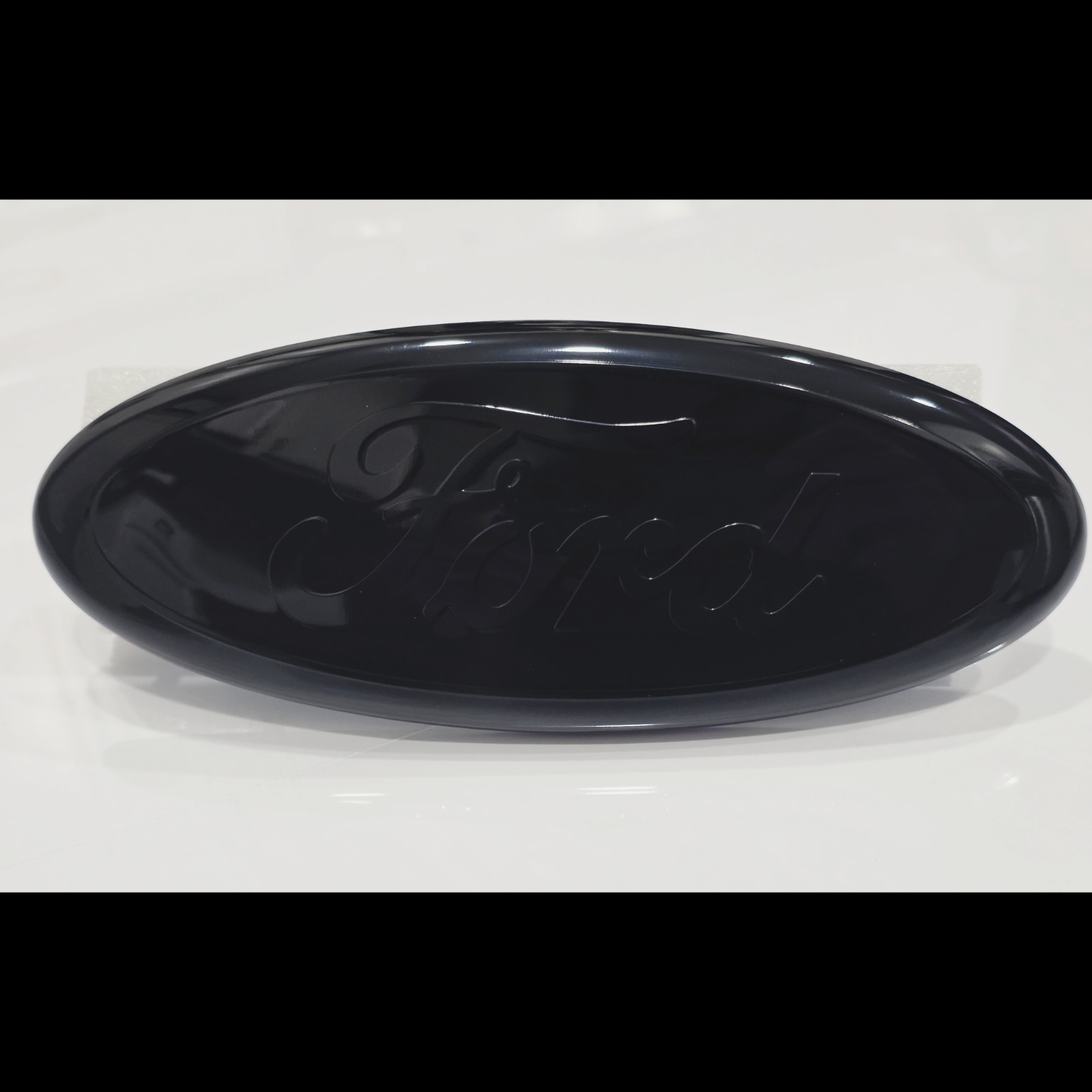 1PCc FORD BLACK GLOOSY EMBLEM OVAL 9 INCH LOGO Grille & Tailgate Badge 2004-16