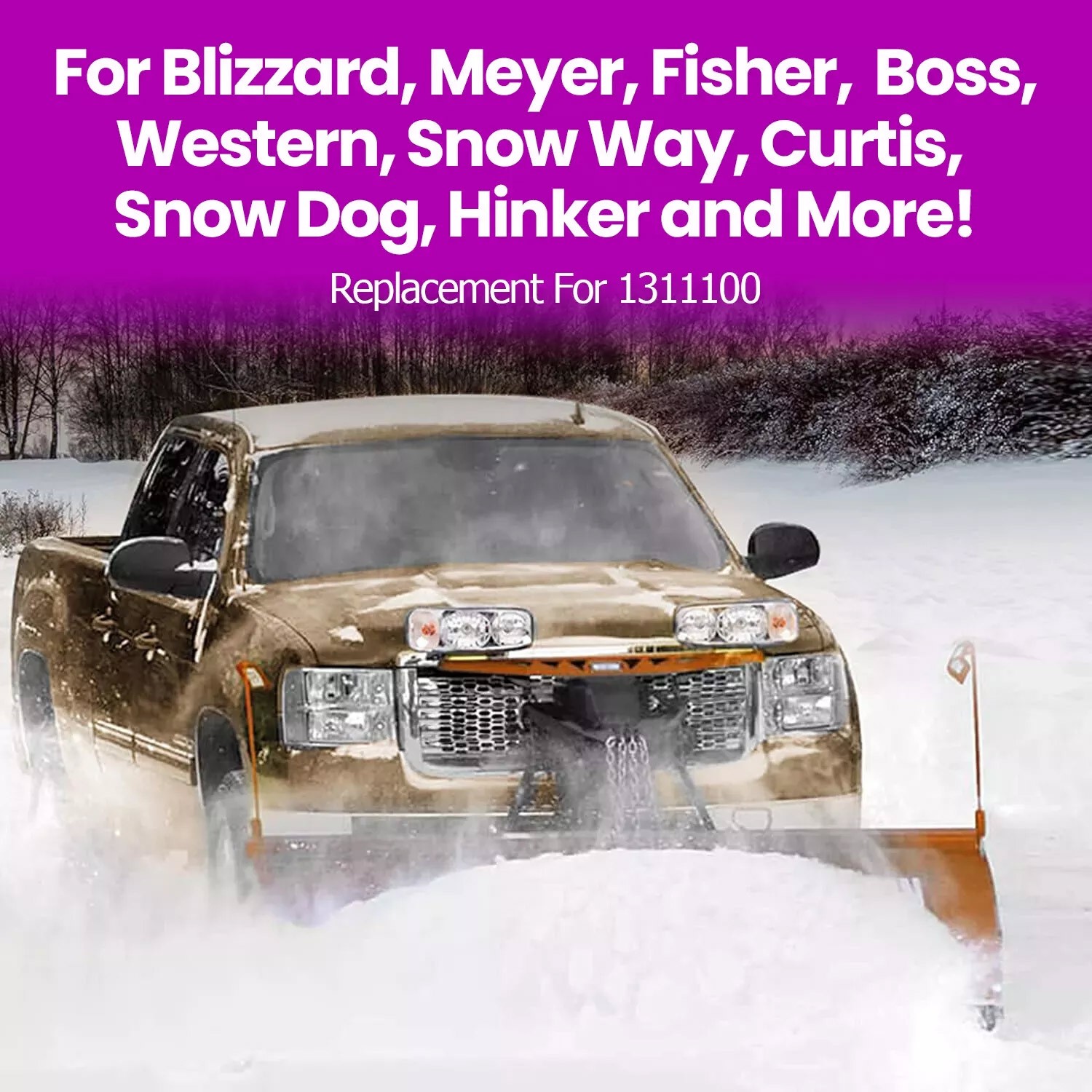 Universal Snow Plow Lights Kit Fits Boss Western Fisher Blizzard Hinker 1311100