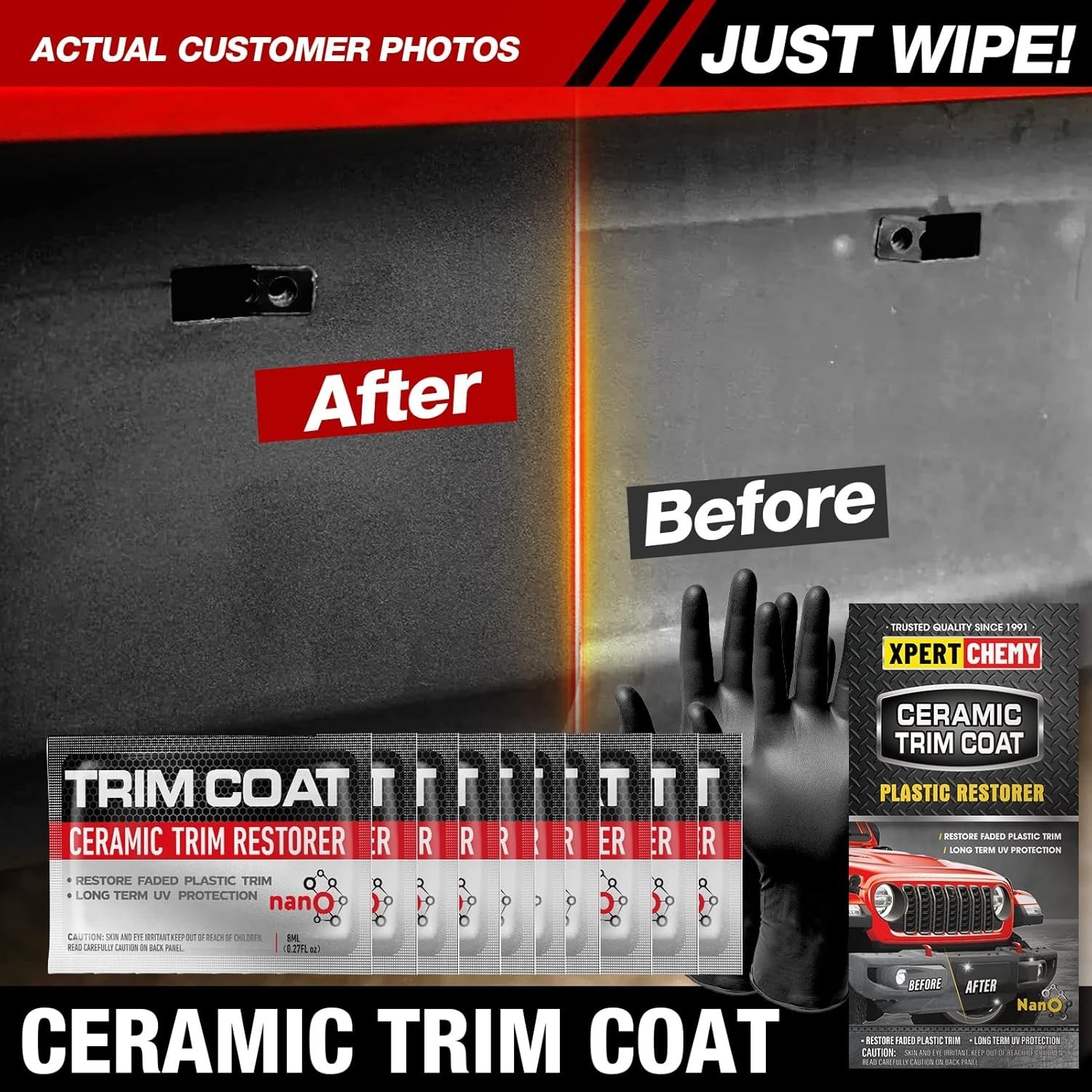 Ceramic Trim Coat Kit, Plastic Restorer for Cars – ‎3.53 ounces – FREE SHIPPING