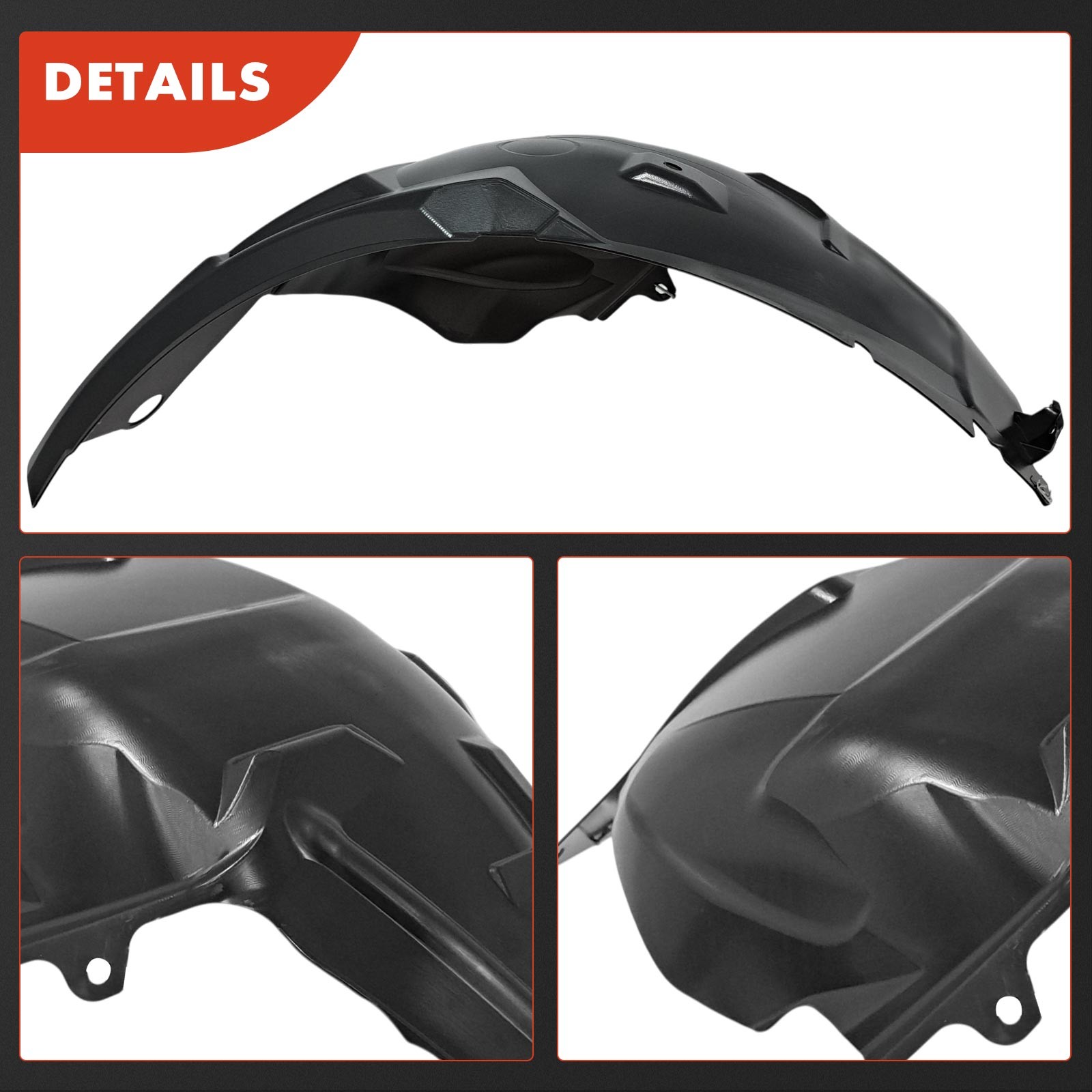 2pcs Front Side Inner Fender Liners for Ford Mustang 2010 2011 2012 2013 2014