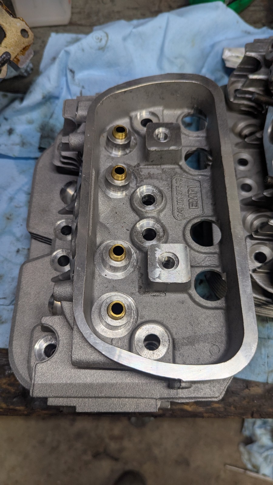 Stock Dual Port Cylinder Head 85.5 Bore 35.5×32 Valves VW Bug Bus Ghia