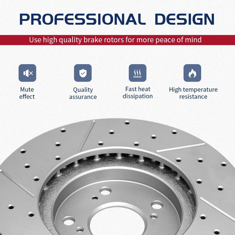 262mm For 2002 – 2006 Acura RSX Front Disc Rotors Ceramic Brake Pads