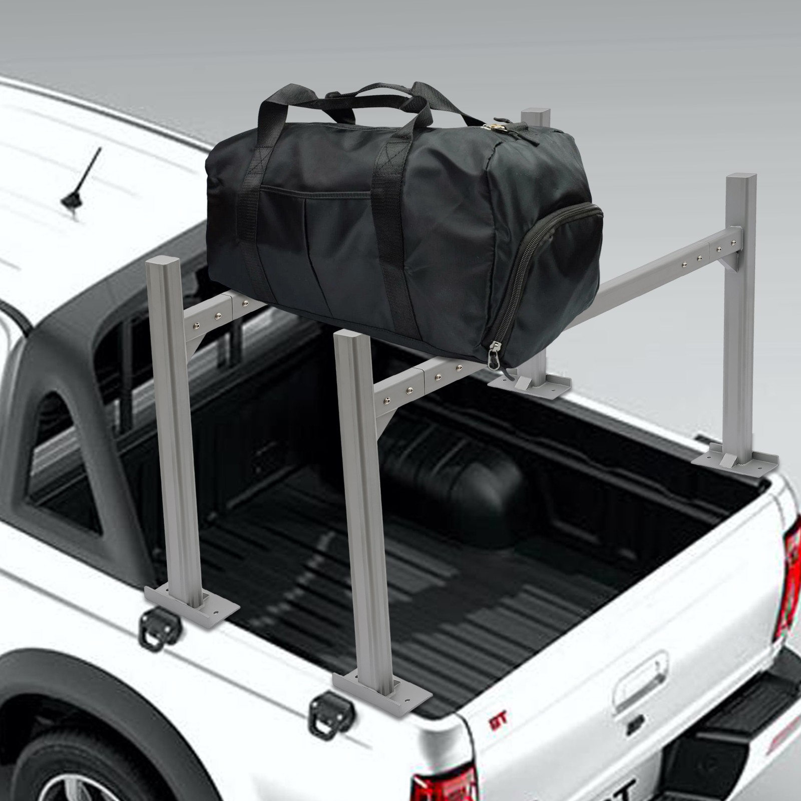 800lbs Truck Rack Pick up Truck Ladder Rack Adjustable Trailer Rack 71x14x34″
