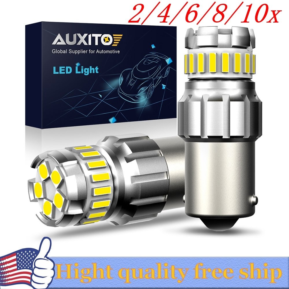 2/4X AUXITO 1156 LED Reverse Light Canbus Backup Bulb 6500K White Parking Lamp B