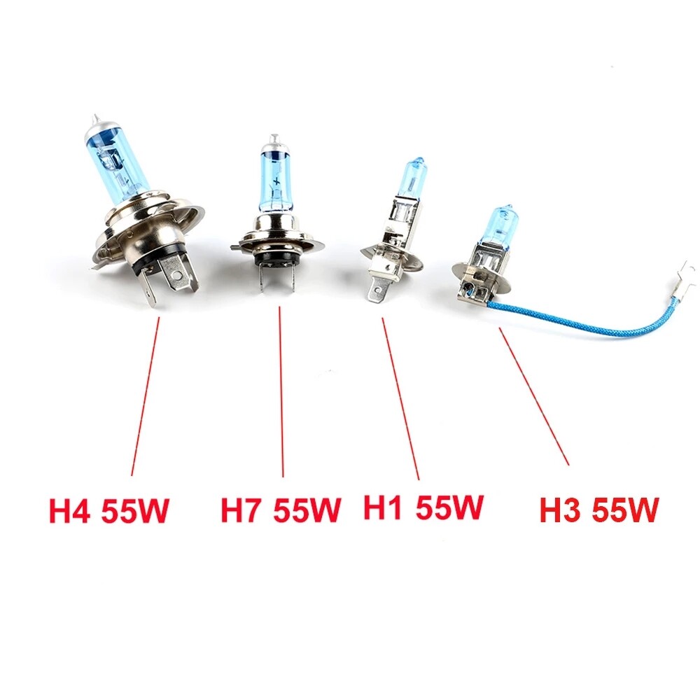 10X 55W H1 H3 H4 H7 H8 H9 H11 9005 HB3 9006 HB4 Car Halogen Lamp Light Auto bulb