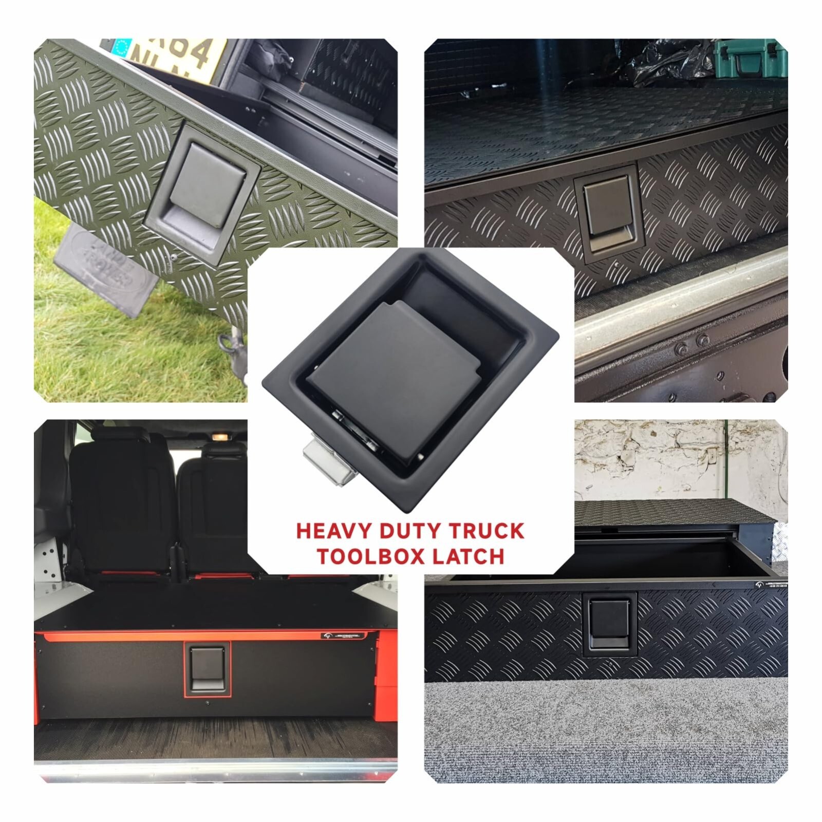 Evan Truck Tool Box Latch Flush Mount Paddle Lock for RV ATV UTV Toolbox